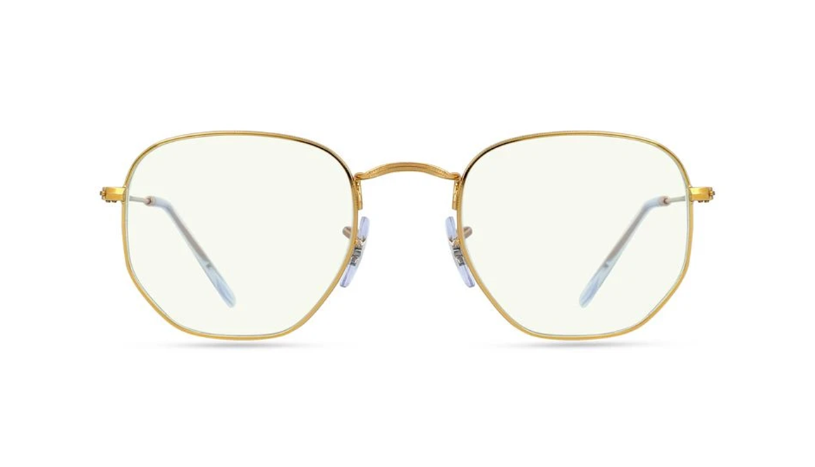 Hier ist eine Blaulichtfilterbrille zu sehen.