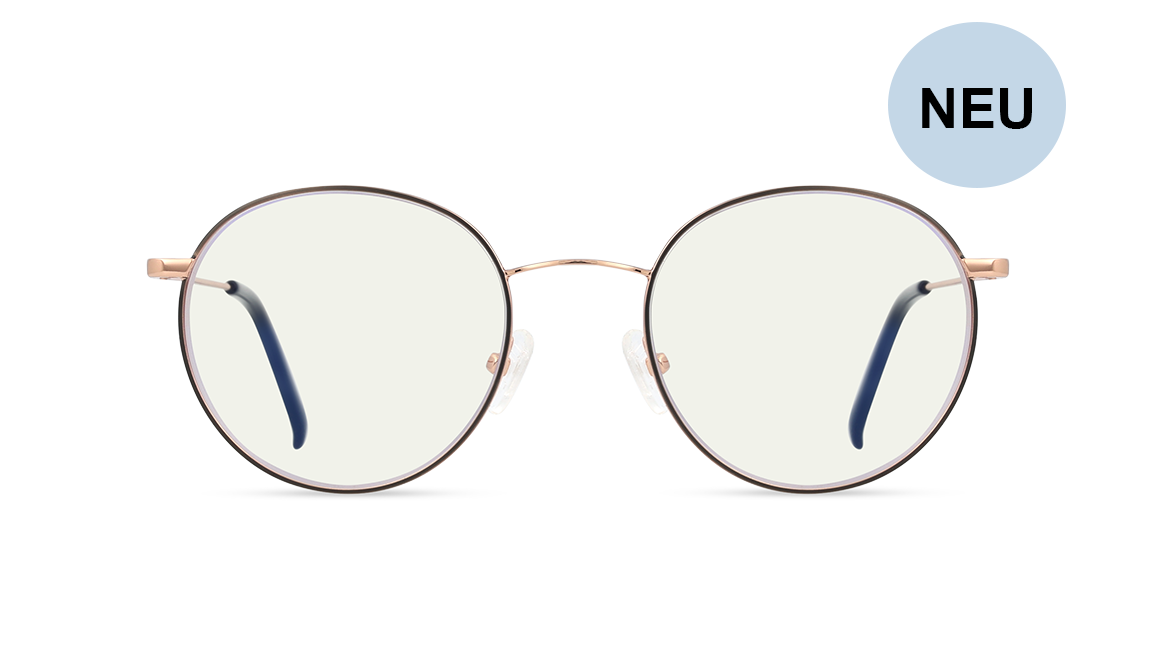 Hier ist eine Blaulichtfilterbrille zu sehen.