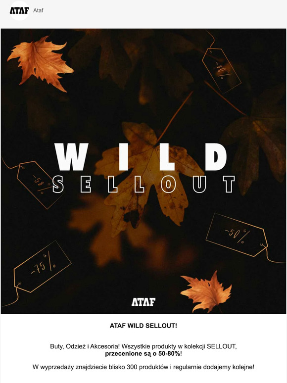 ☰ ✅ WILD SELLOUT -50/-80% w ATAF.pl (Blisko 300 produktów) ✅