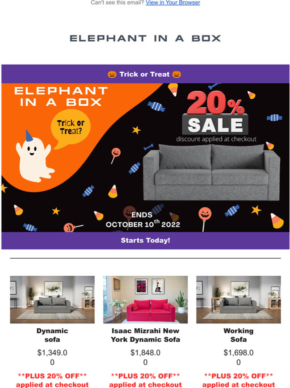 🎃 Surprise! Trick or Treat SALE🛋️