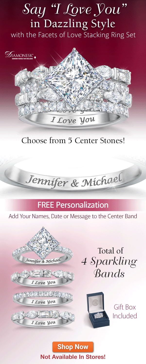 The Bradford Exchange Online New Arrival 4 Bands, 3 "I Love You"s