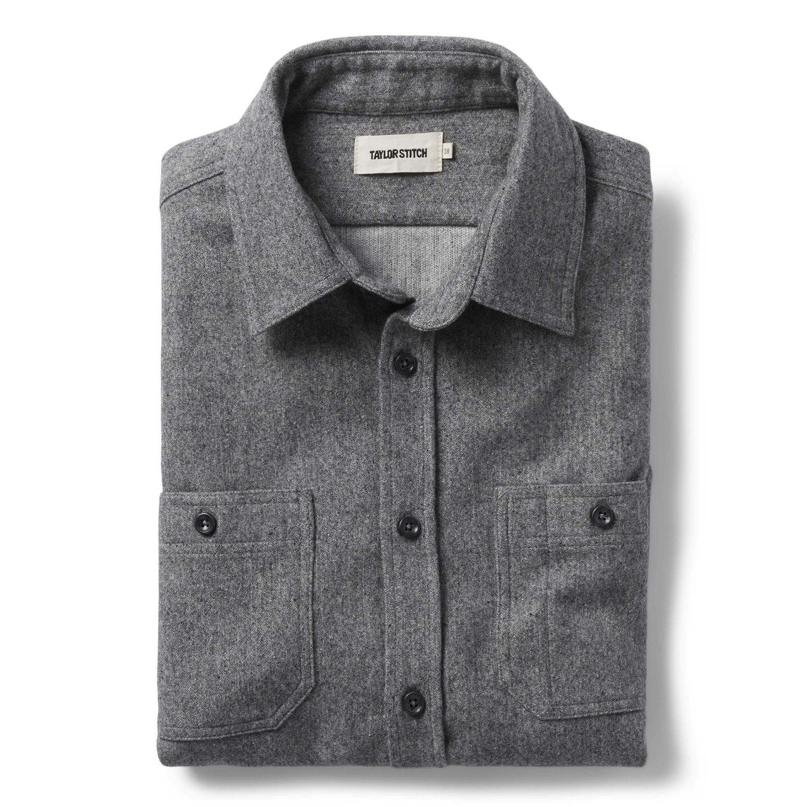 Image of The Utility Shirt in Ash Donegal Wool