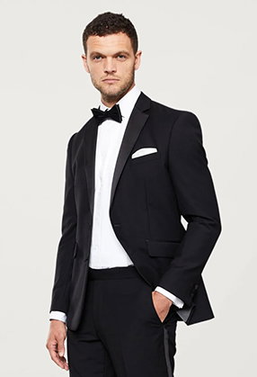 Lancewood Slim Fit Black 2 Piece Dinner Sui with Finished Trouser Hems 