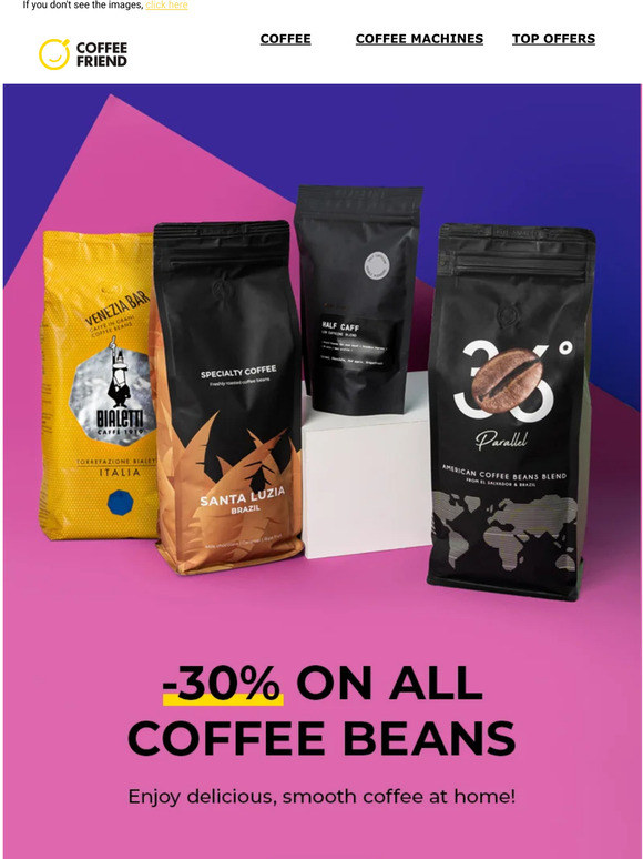 😍 -30% ON ALL COFFEE BEANS