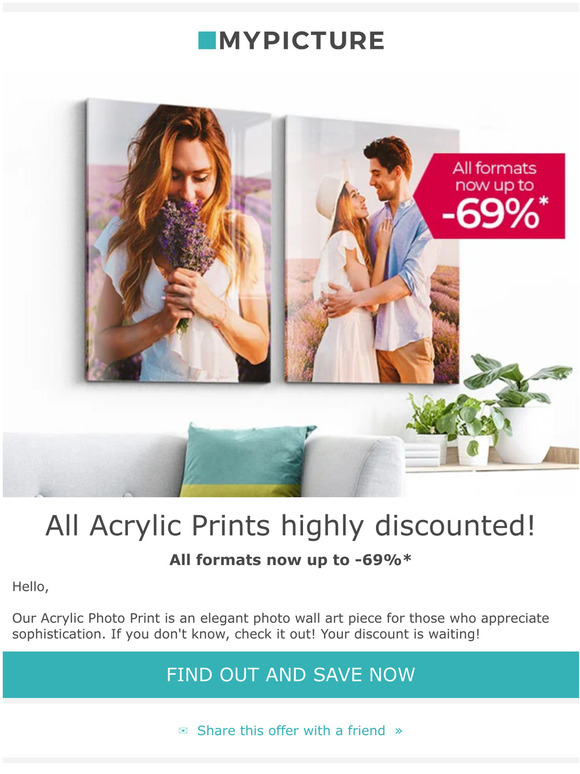 Your acrylic prints discount is still waiting for you