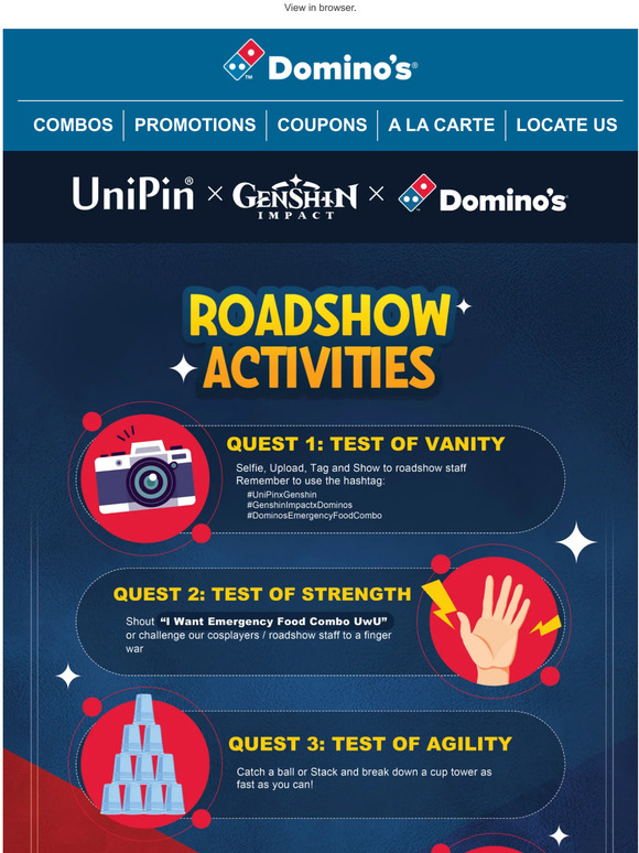 Domino's Singapore Genshin Impact Roadshow Kebun Baru CC Milled