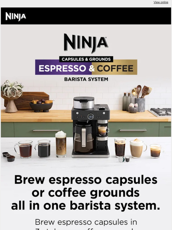Ninja Kitchen Meet the Ninja Espresso & Coffee Barista System Milled