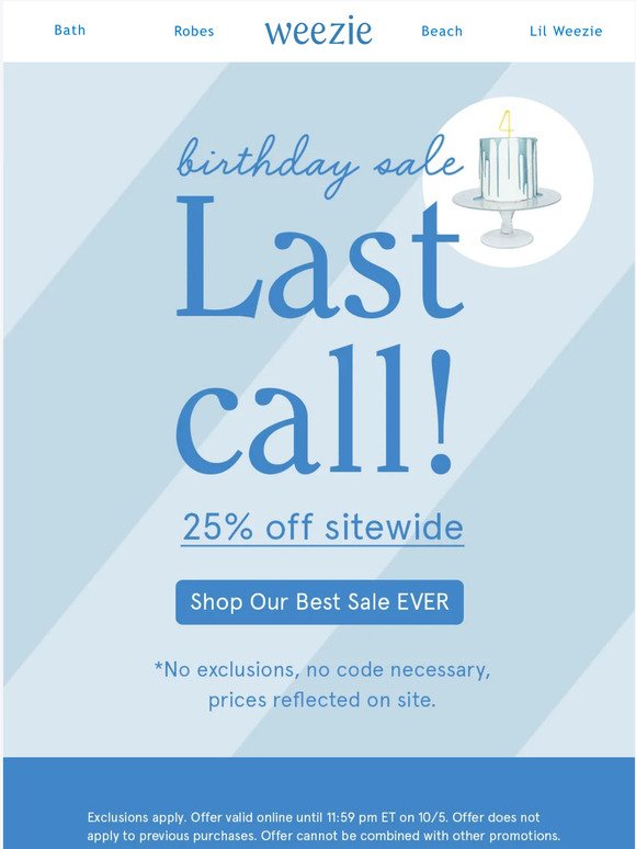 Last call for 25% off!
