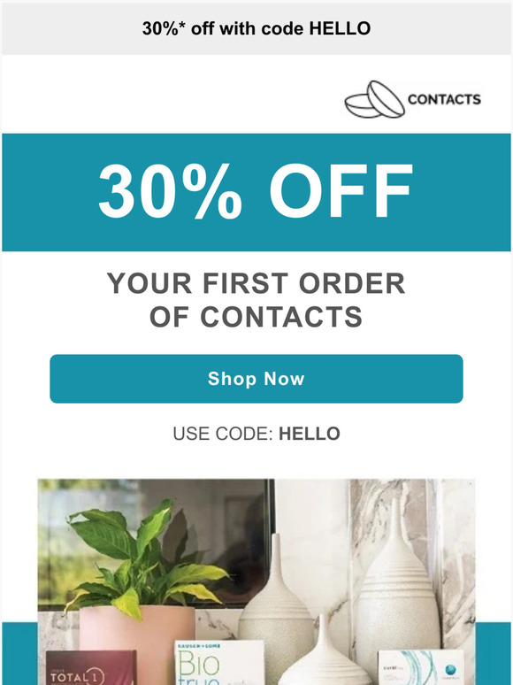 As a new customer you get to save 30%