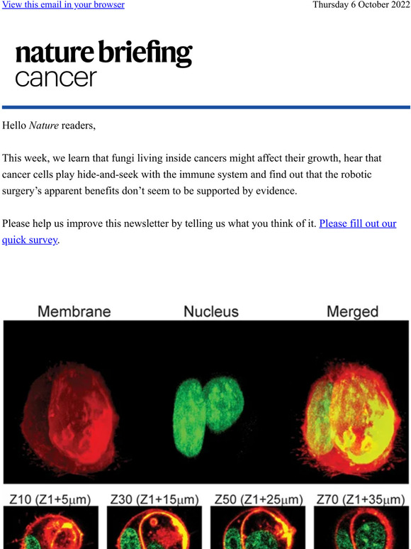 Nature Journal Do fungi lurking inside cancers speed their growth? Milled