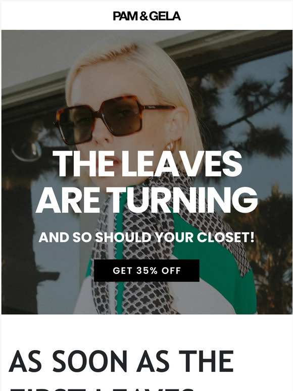 Get 35% off for a new fall closet!