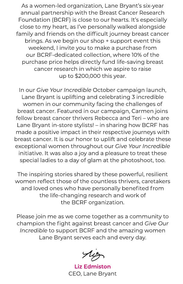 Lane Bryant: A note from our CEO 💕