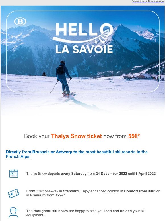 Thalys Snow ❄️: book now at the best rate