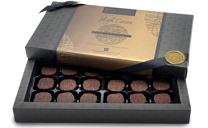 Superior Selection, High Cocoa Dark Chocolate Ganache box 18
