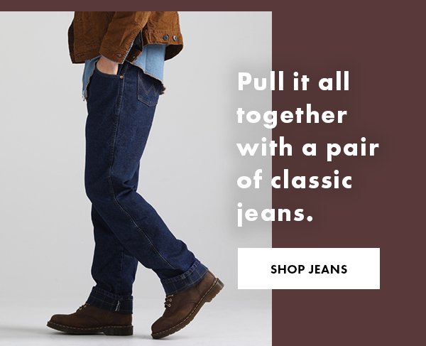 Pull it all together with a pair of classic jeans. Shop Jeans