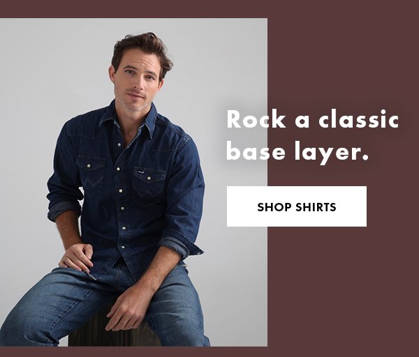 Rock a classic base layer. Shop Shirts