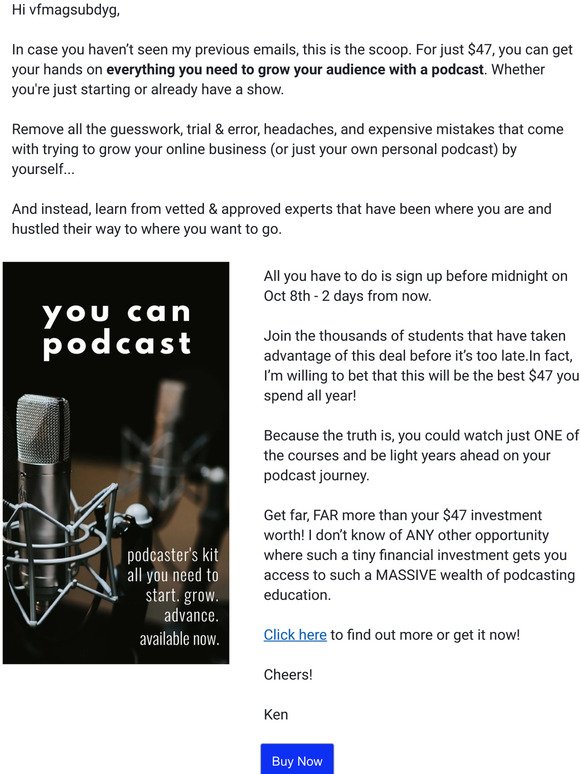 Podcaster's Kit Training Bundle - 1 More Day