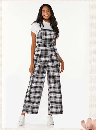 Shop Plaid Jumpsuit