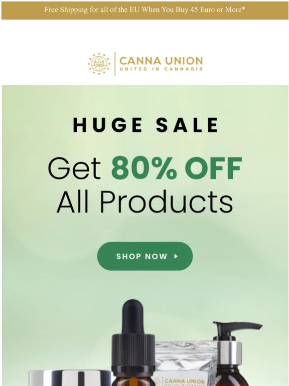 Canna Union: 80% Off Storewide Sale Starts Now!