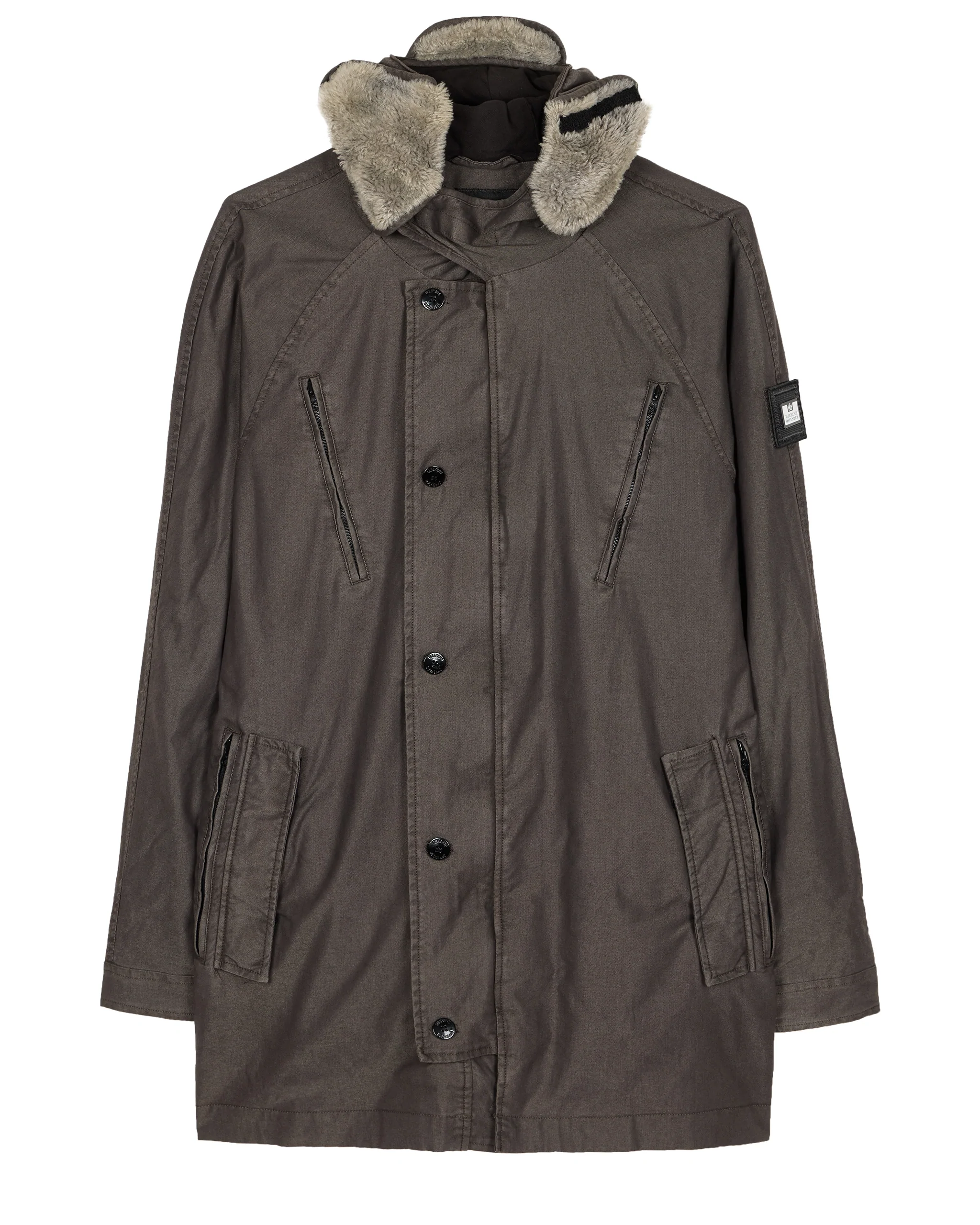 Zip Parka Damage Sweatshirt Black | The Webster