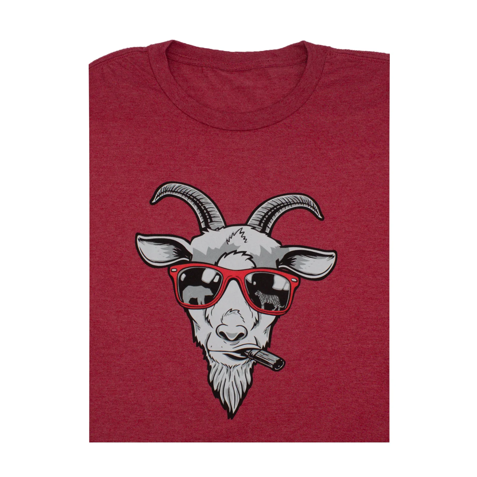 Image of Who's the G.O.A.T.? T-shirt - Heathered Red