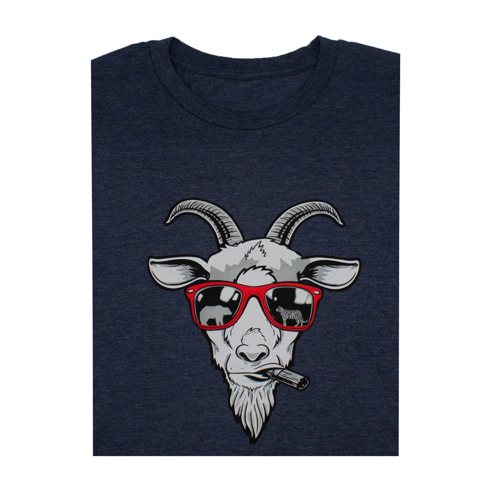 Image of Who's the G.O.A.T.? T-shirt - Heathered Navy