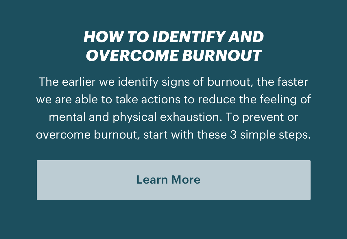 Prevent Burnout