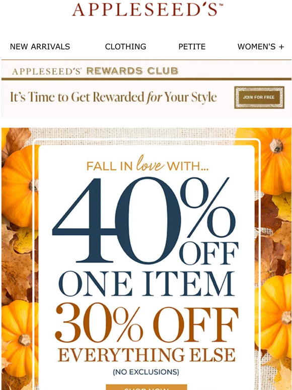 Appleseed's What’s Your Number 1? It’s 40 Off! Milled