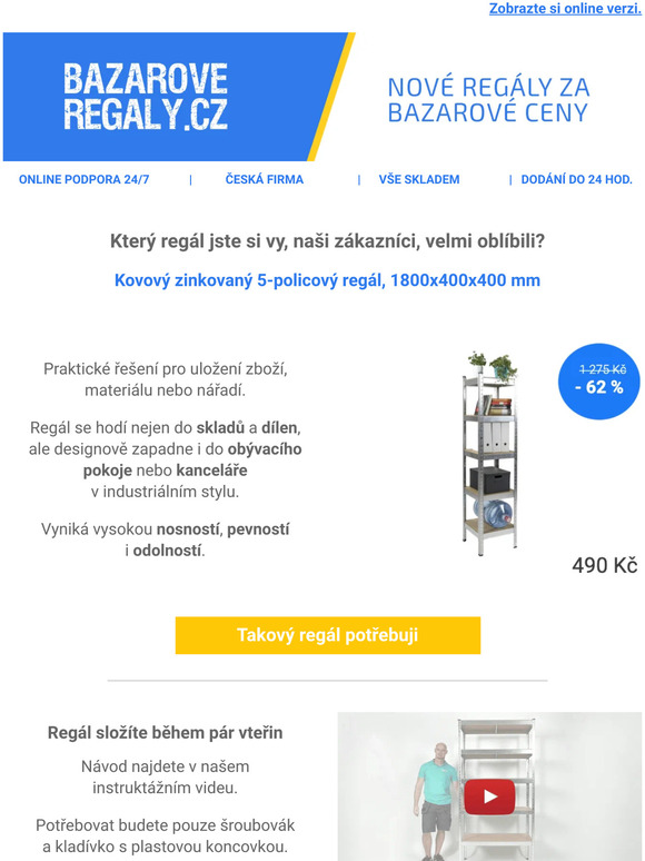 Nejoblíbenějším regálem se stává...