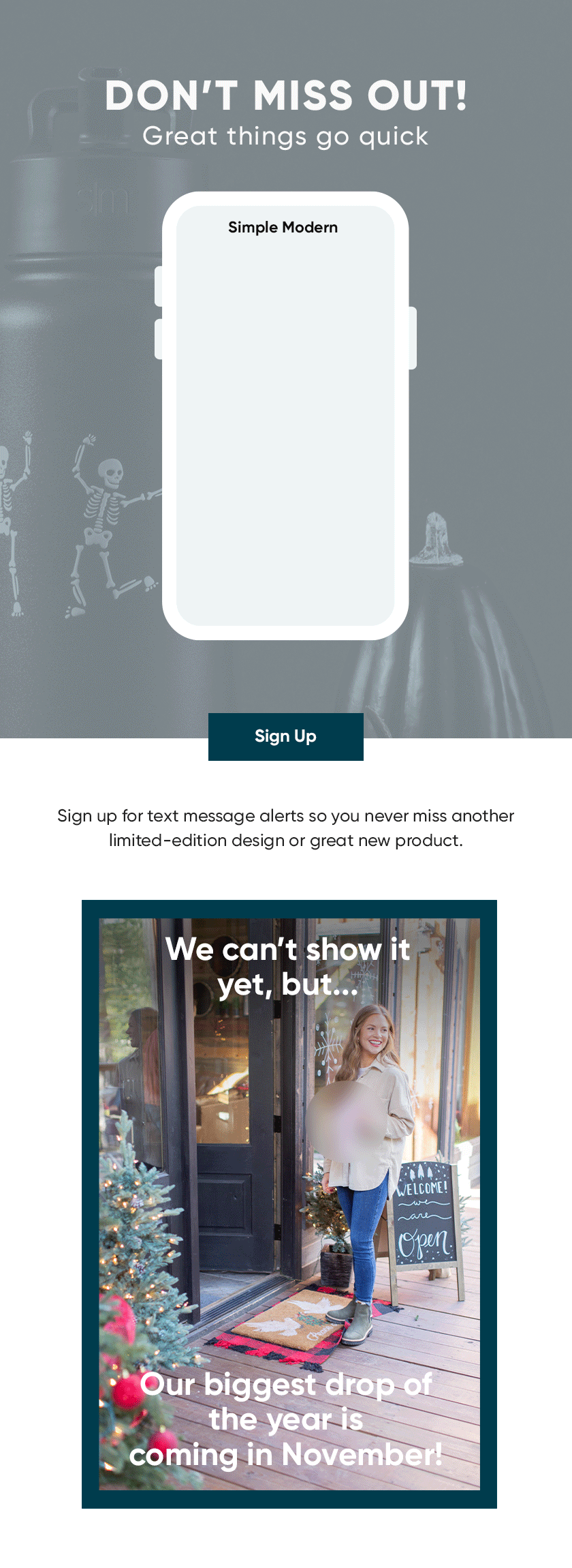 Simple Modern Be the first to know what's coming! ⏰ Milled