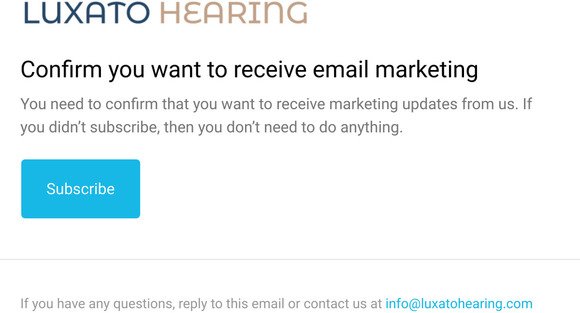 Confirm you want to receive email marketing