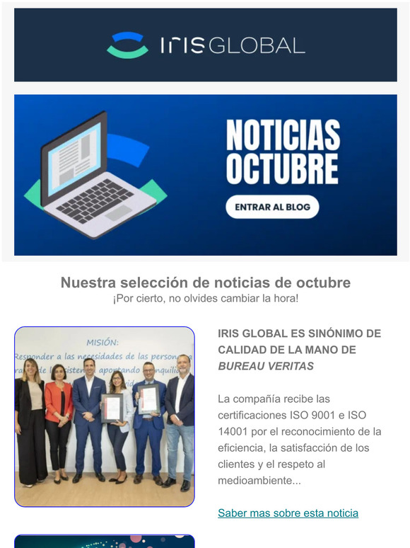 🔔 ¿Buscabas esto? Las últimas novedades de Iris Global