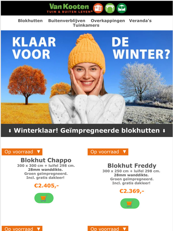 Ben jij in de tuin al klaar voor de winter? De beste geïmpregneerde blokhutten bij Van Kooten Tuin & Buiten Leven
