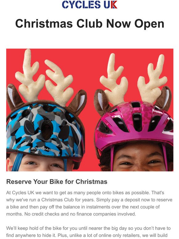 Reserve Your Bike for Christmas