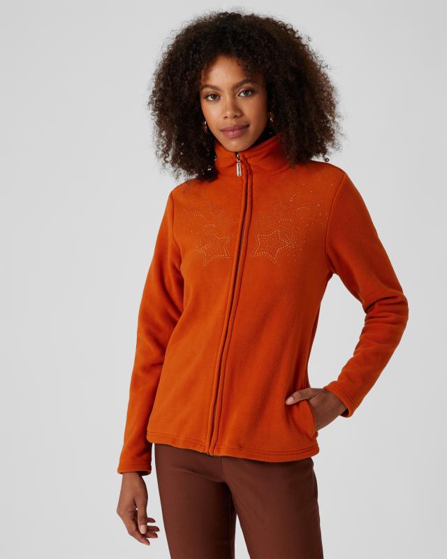Fleecejacke mit Strass