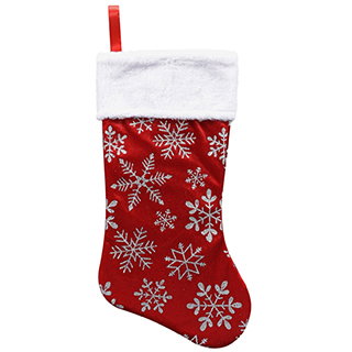 Glittery Snowflake Stockings
