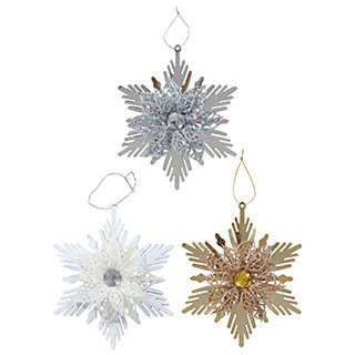 Metal Snowflake Ornaments