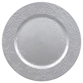 Silver Snowflake Chargers