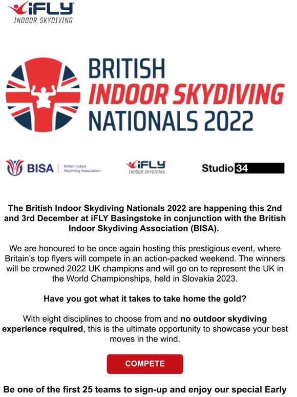 SAVE THE DATE: British Indoor Skydiving Nationals 2022