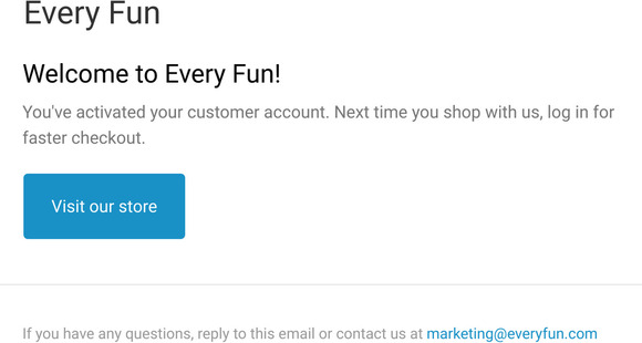 Customer account confirmation