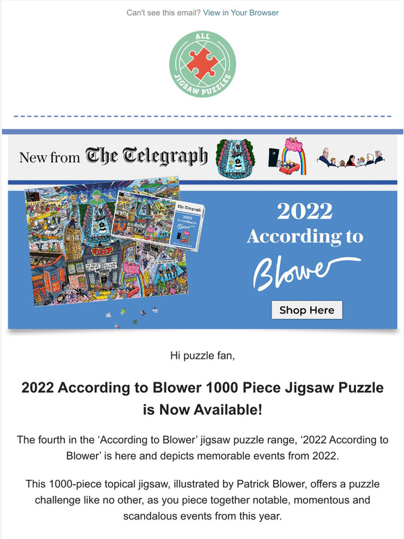All Jigsaw Puzzles 2022 According to Blower Available Now! Milled