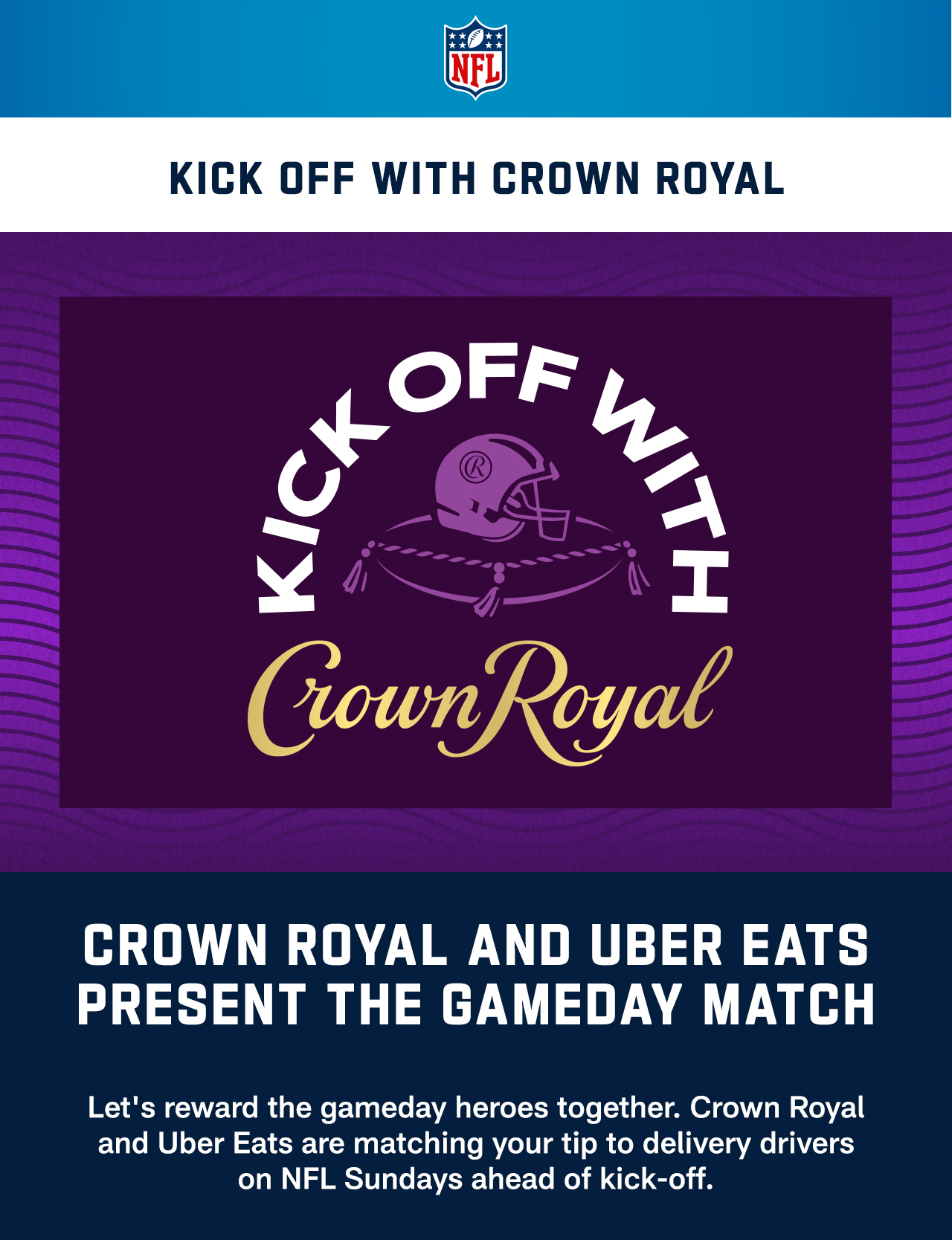 CROWN ROYAL CELEBRATES THE HOSTS THAT MAKE GAMEDAY GREAT THIS NFL SEASON!