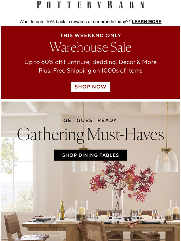Pottery Barn 5 gathering musthaves. Milled