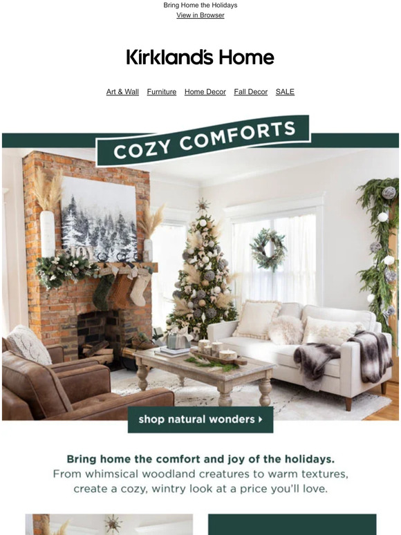 Kirkland's Home New Holiday Items SHIP FREE Limited Time Only! Milled