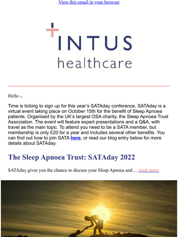 Sleep Apnoea Trust Patient Day & Mental Health Awareness