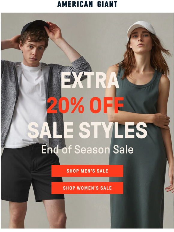 Extra 20% off sale items – End of Season Sale