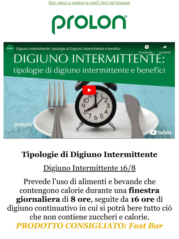 ProLon IT Conosci le differenze tra Digiuno Intermittente e Digiuno