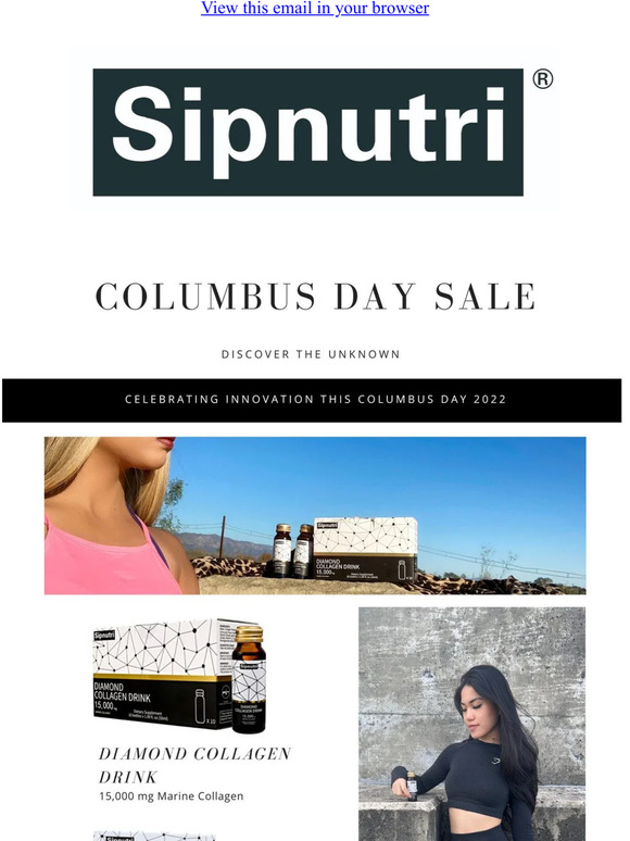 Sipnutri Columbus Day Sale Starts Now!