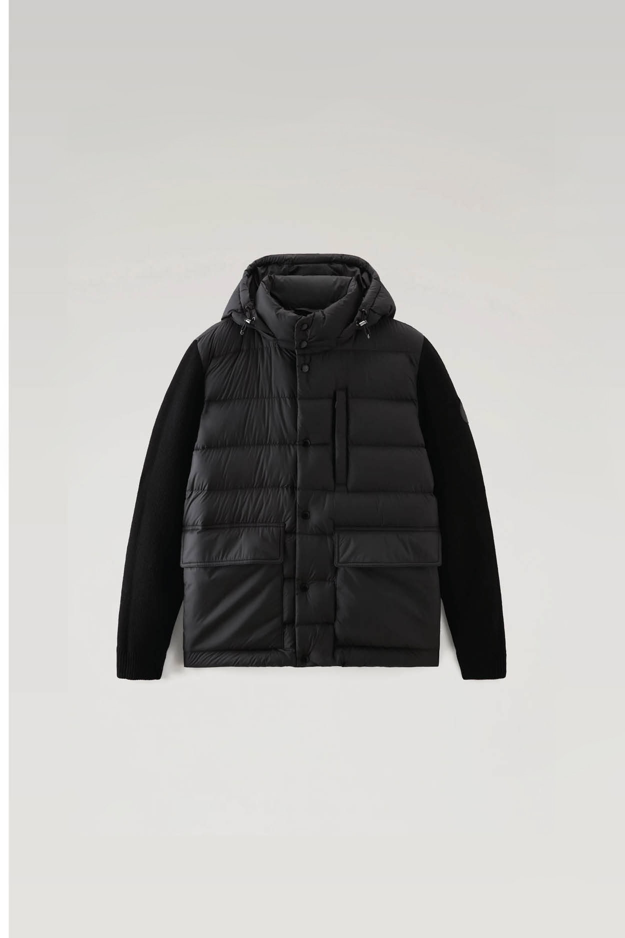 Stretch Nylon Sundance Hooded Hybrid Jacket