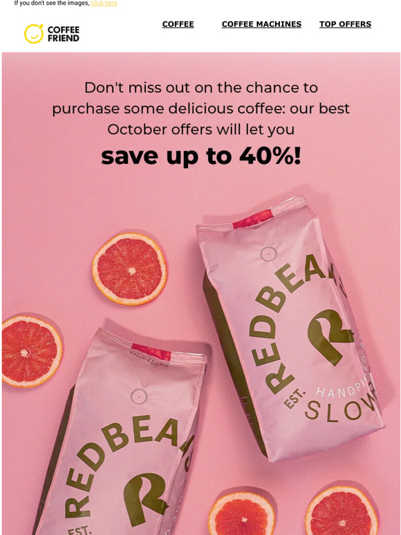 💥 Up to -40% on October offers